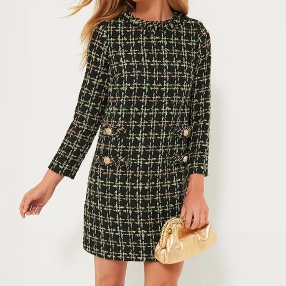 Tuckernuck Holly Tinsel Tweed Long Sleeve Jackie Mini Dress Size XXL - Picture 1 of 14